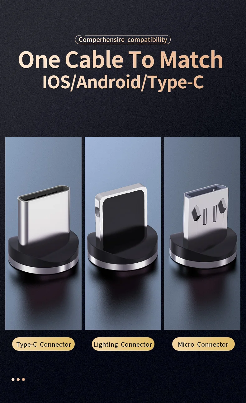 Factory Price Magnetic Charging Cable 3 In 1 Data Usb Cable - ANKUX.COM