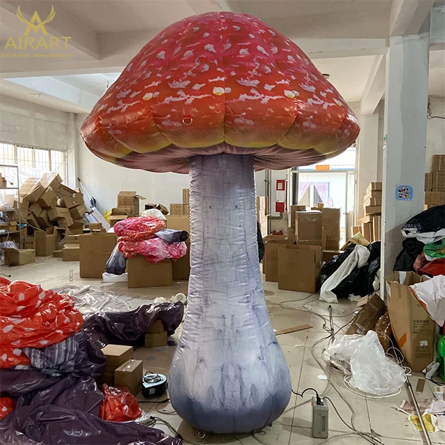 Alice in Wonderland Inflatables - Giant Mushroom with LED Lights