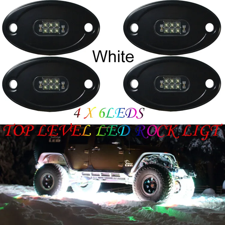 Good quality top level utv car headlight premium waterproof led rock light for off road pickup truck