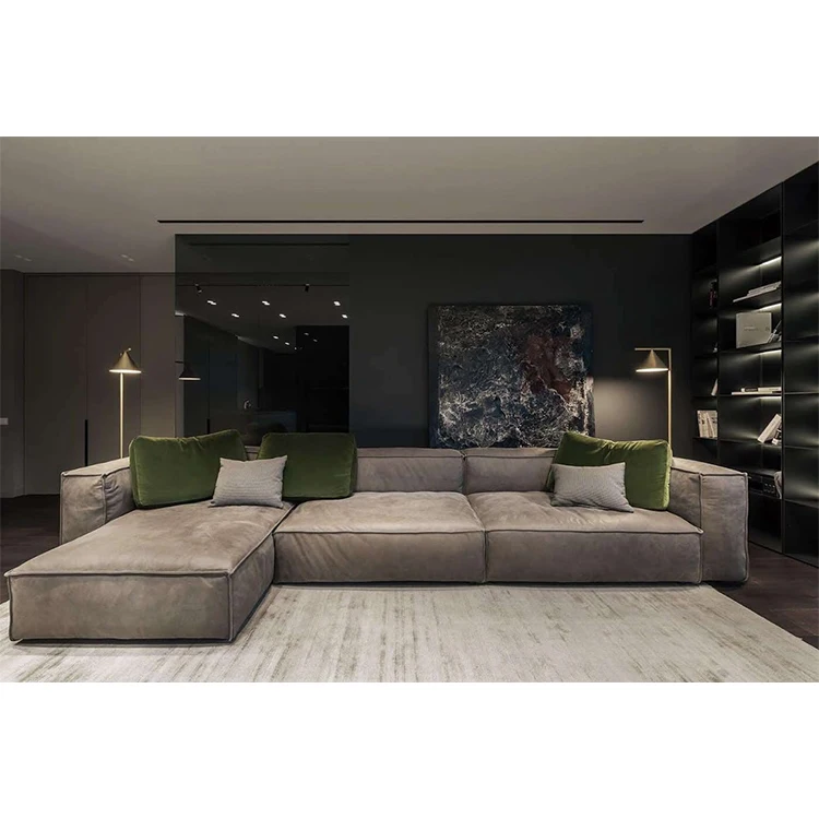 
Living room sofa L shape sofa modern new design with pillow 