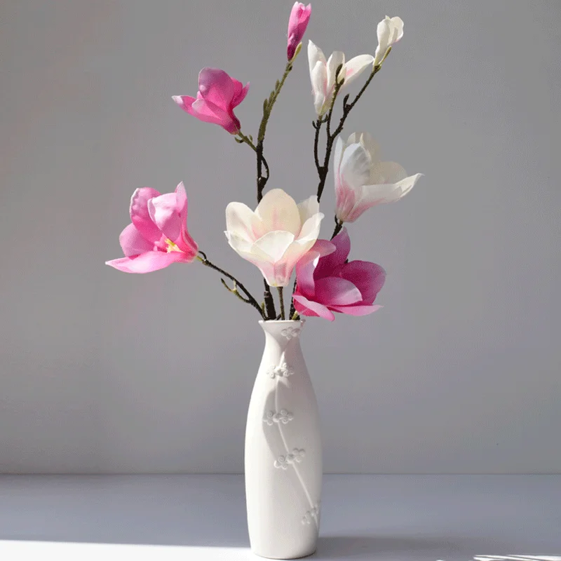 Classic Plant Flower Tabletop Ceramic Vase For Minimalist Home
