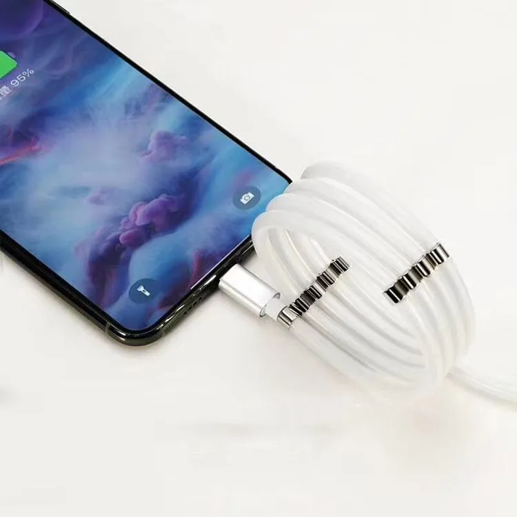 Hot Sell For iphone/ andriod/type c SuperCalla Magnetic Portable Self-Winding USB Charging Data Cable - ANKUX.COM