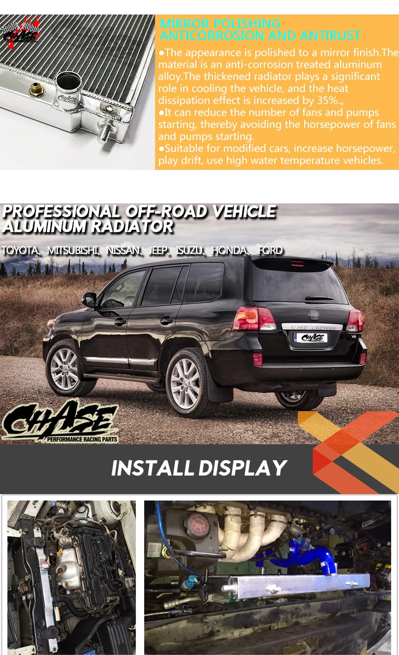 Toyota Land Cruiser Prado 3400 Radiator - Aluminum Brazed