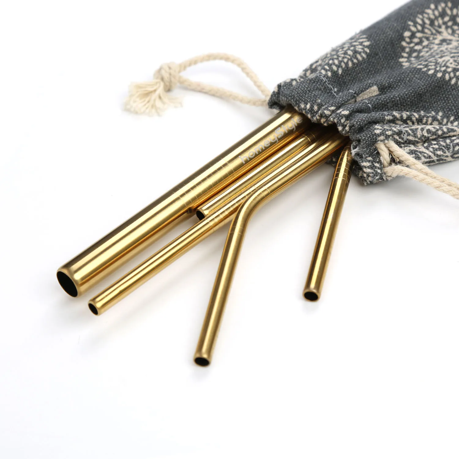 Branded 215mm Alcohol Drinking Metal Stainless Steel Straws For Sale