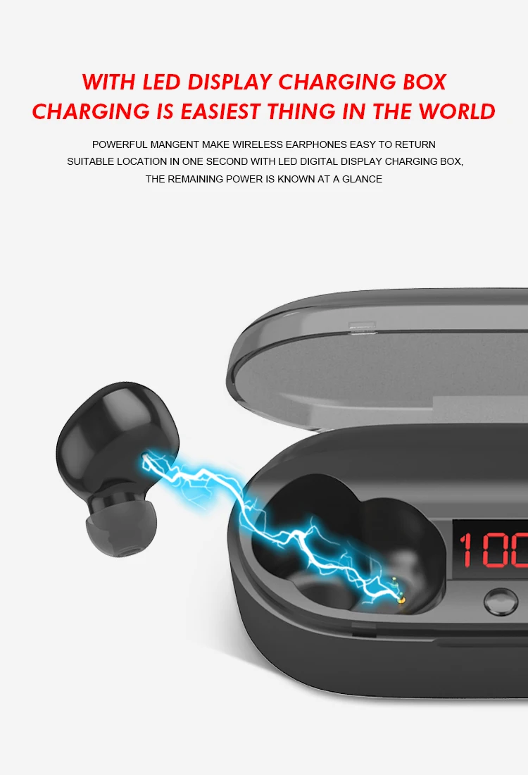 Jellico J29 Headphones BT5.0 TWS Wireless Earphones Headset Stereo Earbuds With Charging Case - ANKUX.COM
