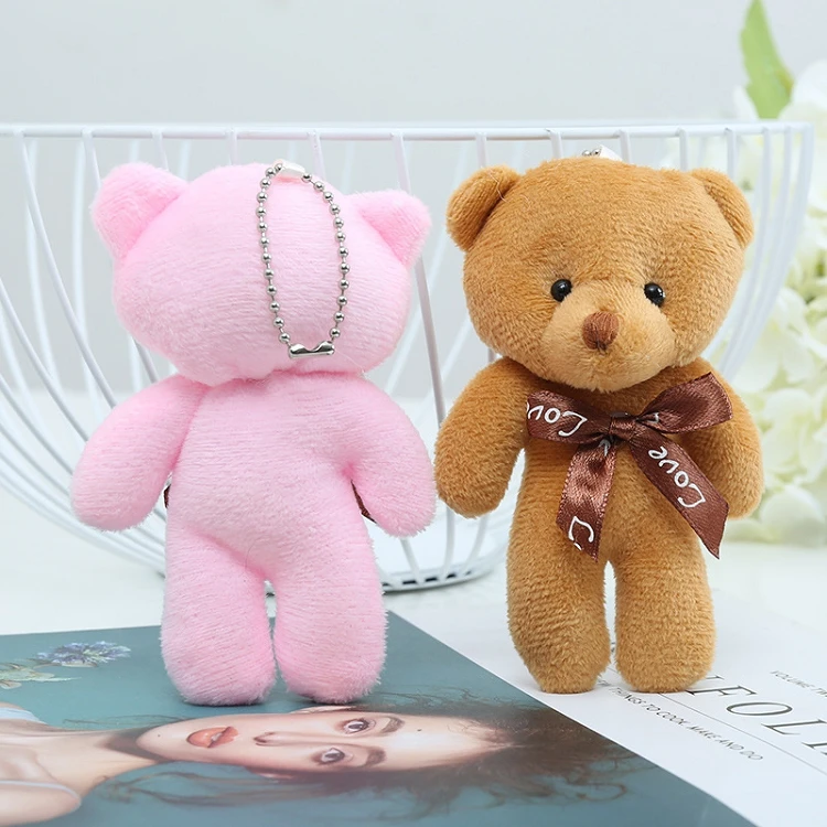 12cm Colors Bears Mini Plush Teddy Bear Toy In Bulk Animal Stuffed For