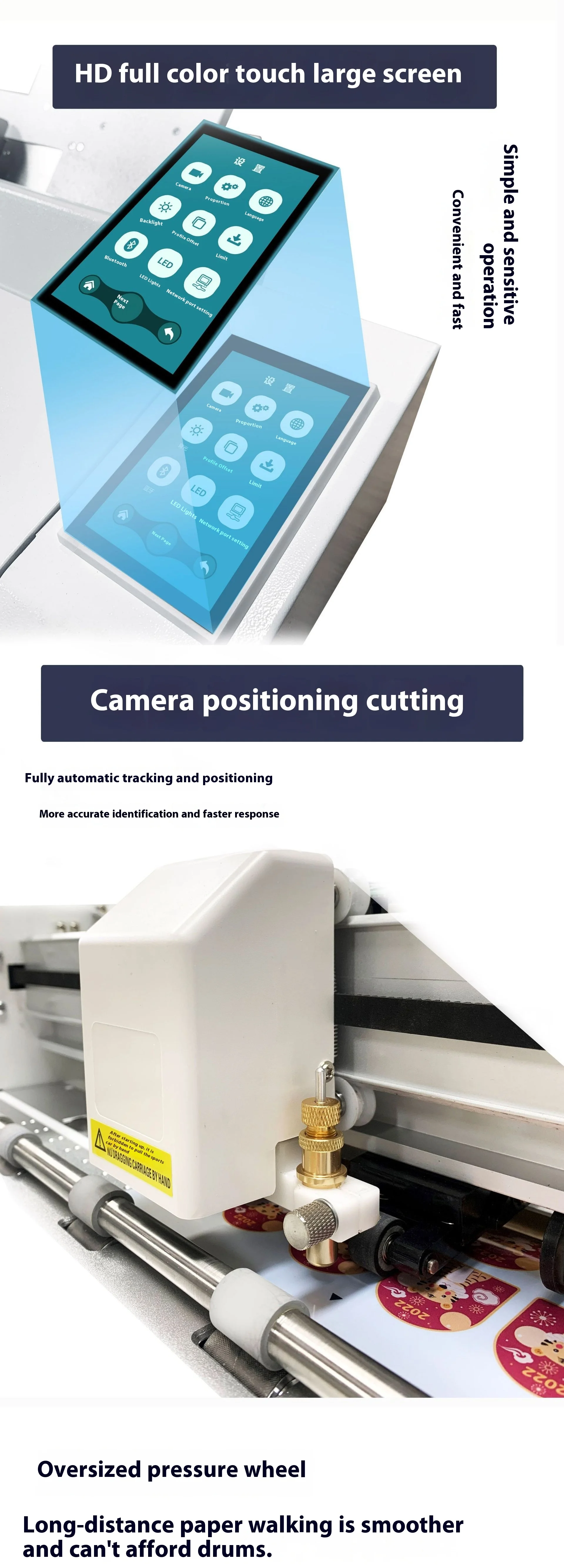 A3+ Automatic Digital Die Cutting Machine New Condition with Motor Paper Feed Sticker Label and Edge Cruising Features