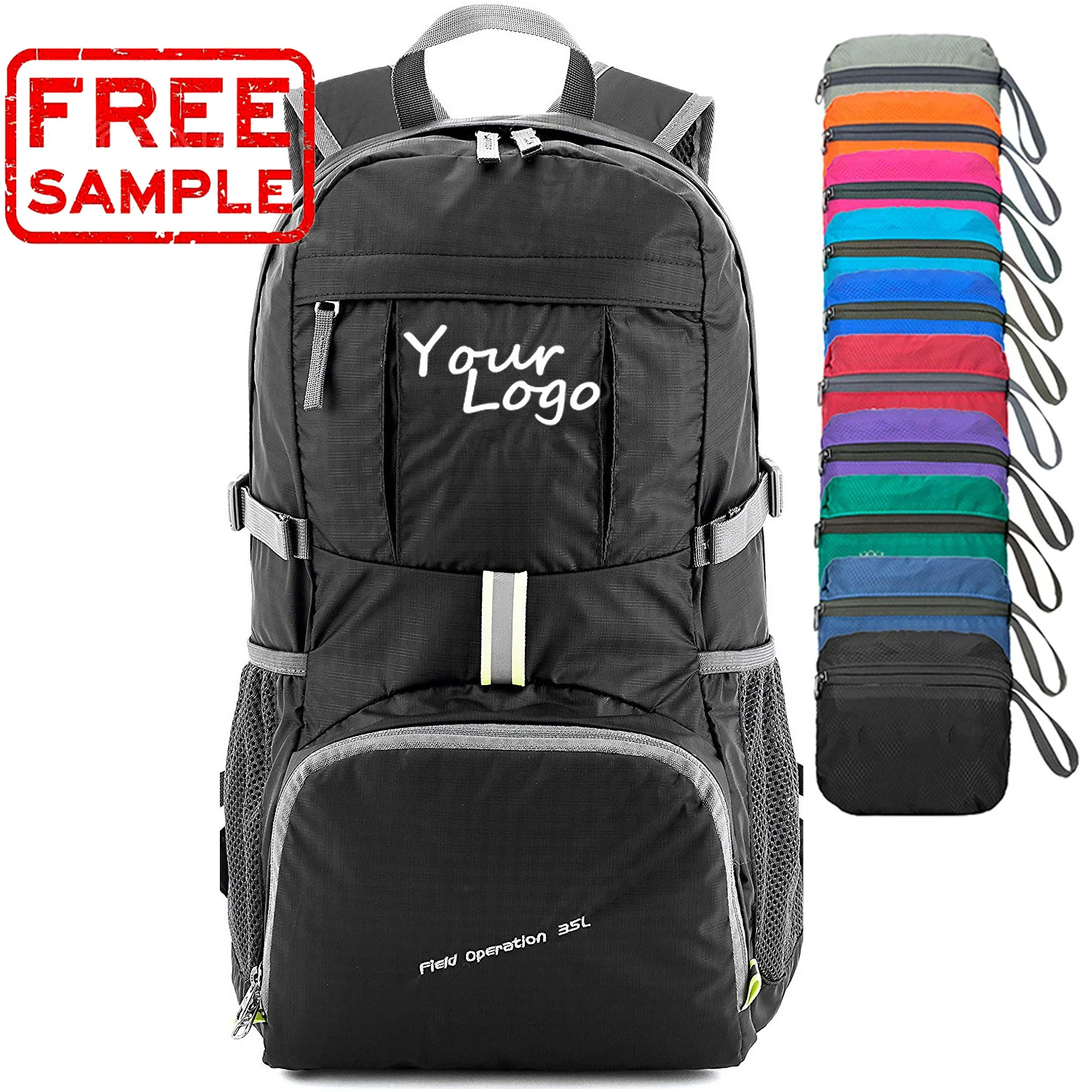 FREE SAMPLE Custom Ultralight Packable Durable Waterproof Handy Foldable Travel Cycling Hiking Camping Outdoor Daypack Backpack