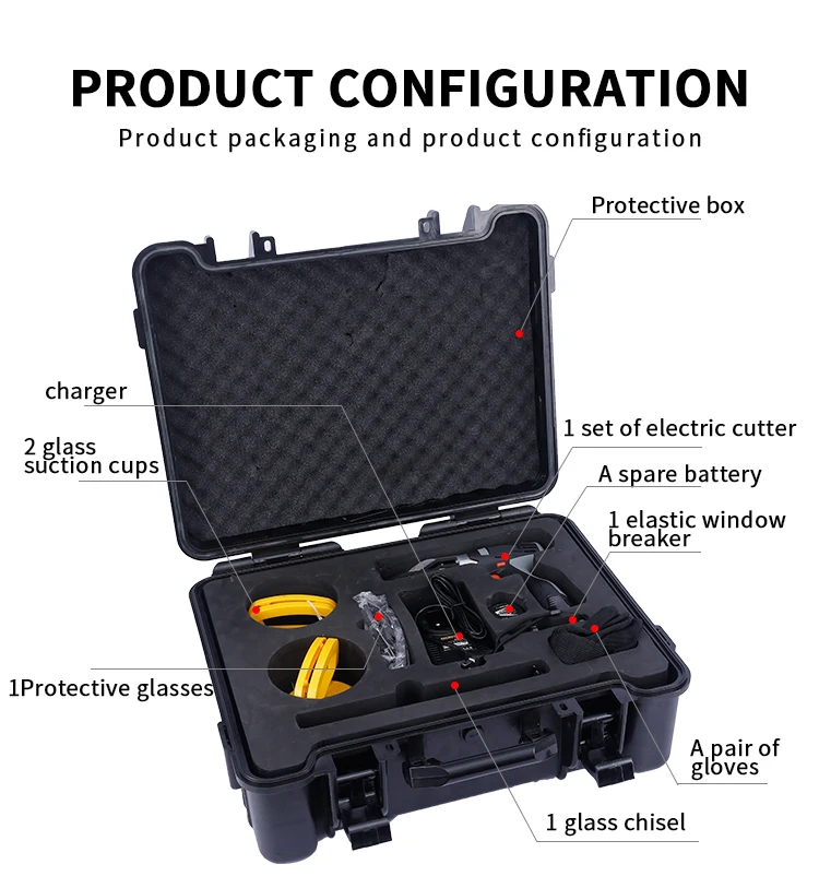 Odetools Belton Vehicle Tools Portable Car Windshield Cutter Glass Breaker Emergency Rescue Kit