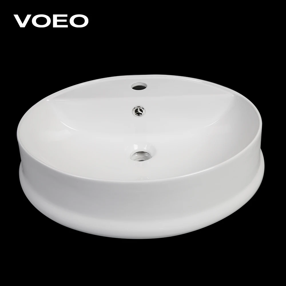 Chinese ceramic bathroom face countertop basin modern design single hole high quality white color hand wash basin price