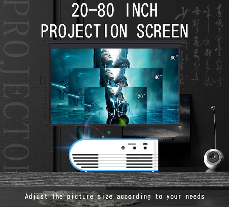Mini pocket projector YG210 phone projectors 1920x1080P for home android video projector