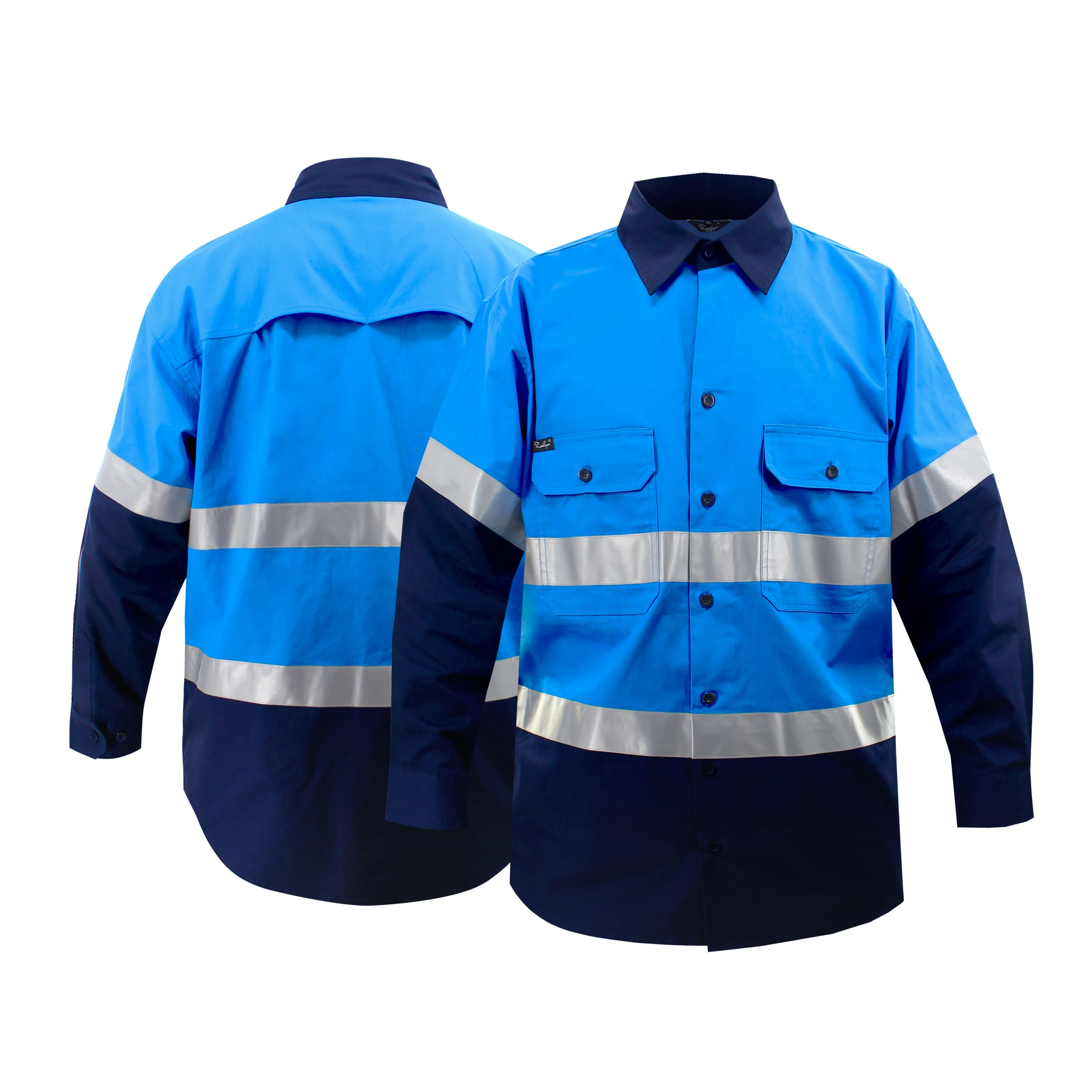 Blue hi vis workwear hot sale
