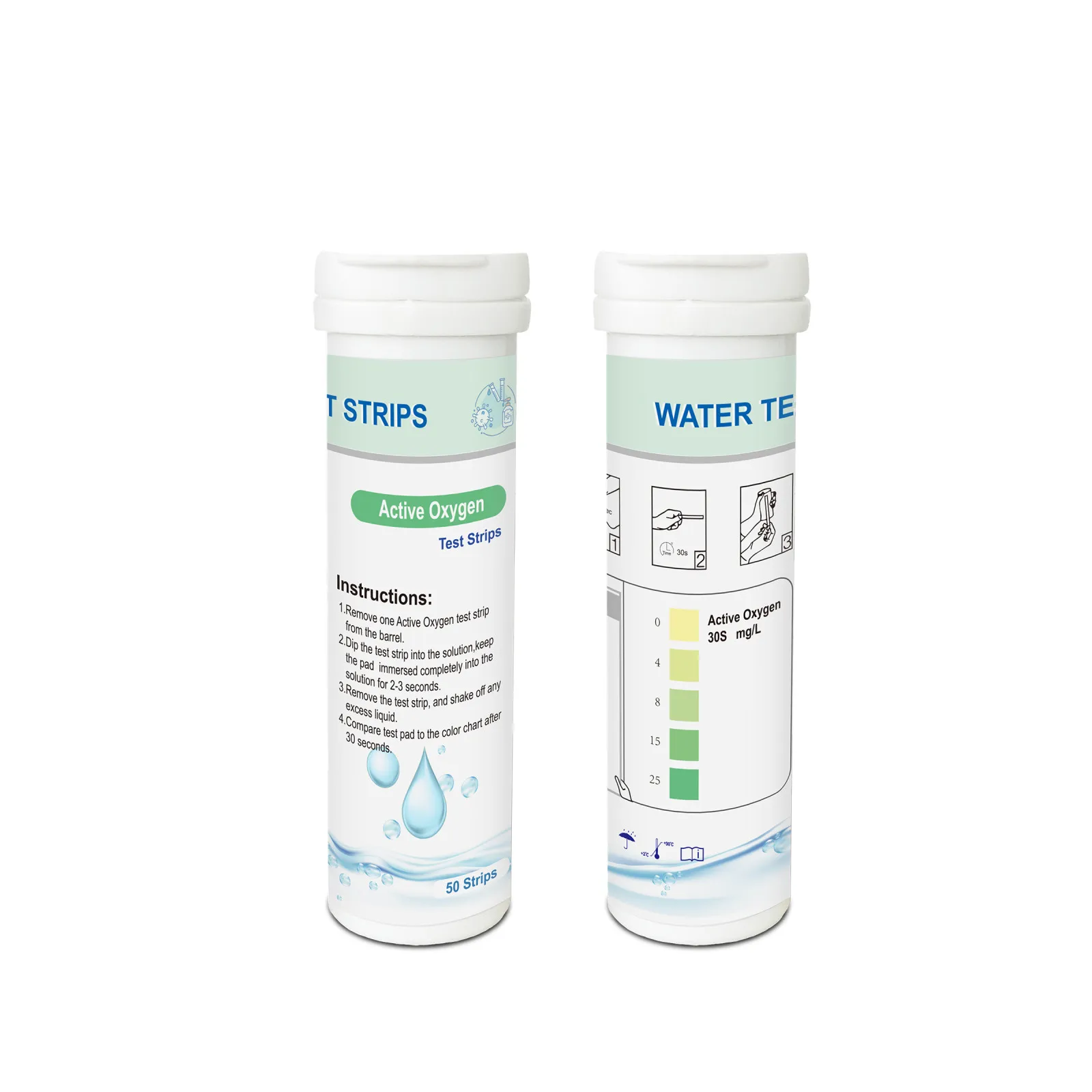 Chinese Factory Water Ozone Test Strips 30/50/100 Strips Determination