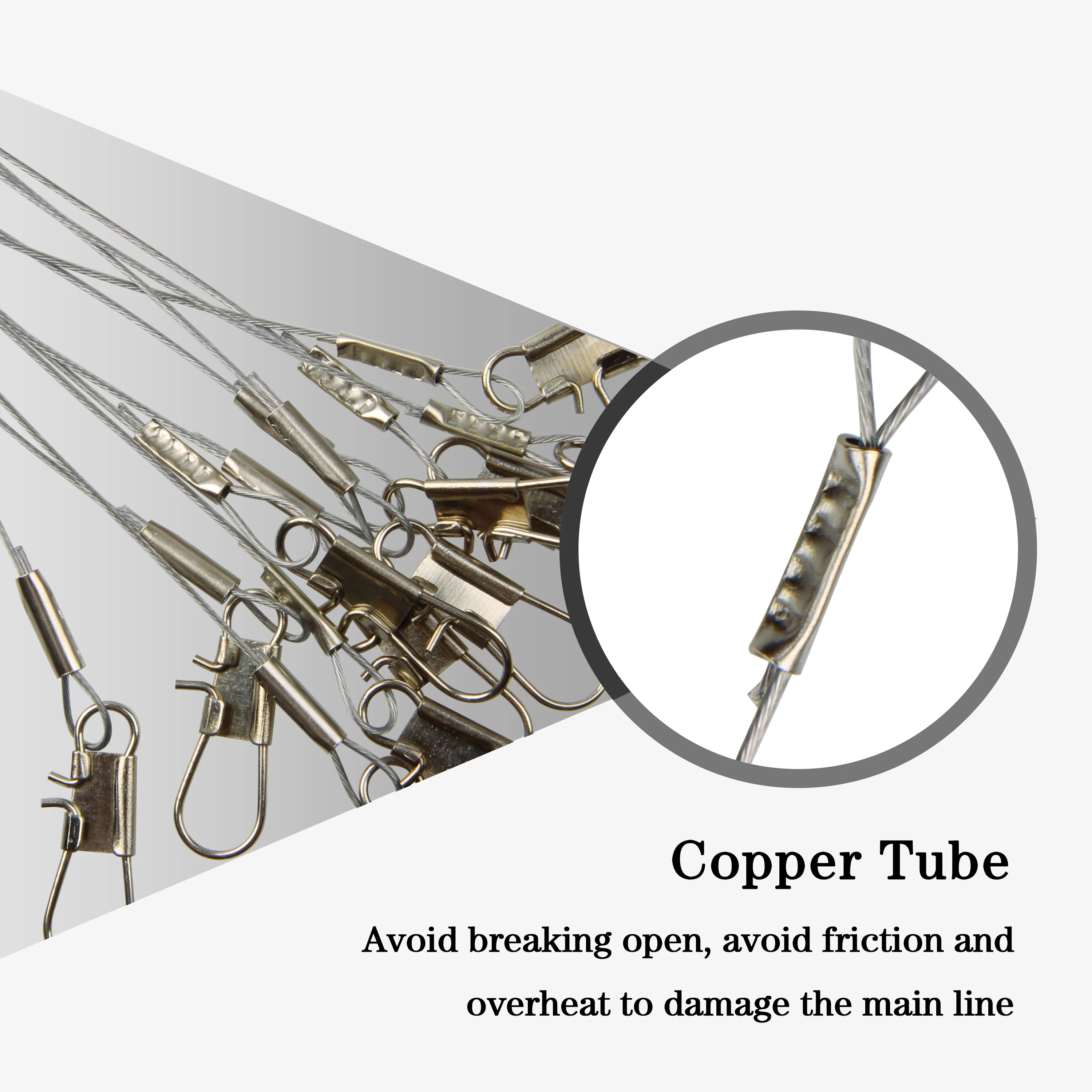 12pcs/bag 56cm Stainless Steel Fishing Line Wire Rigs Leader Trace Lure