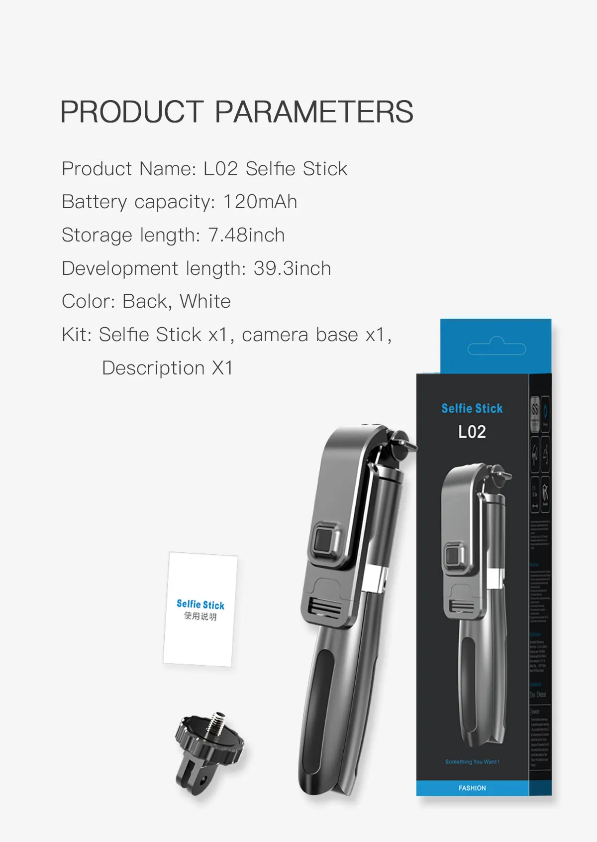 Camera And Phone Wireless Selfie Stick Flexible For Xiaomi