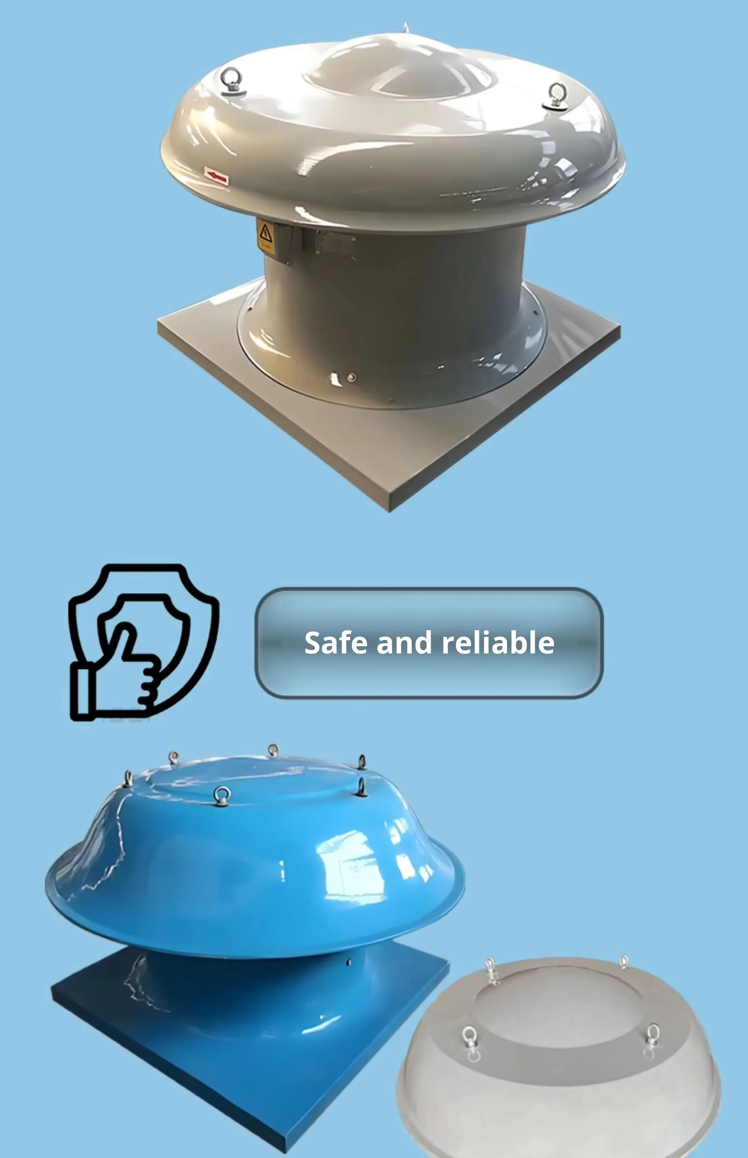 Axial Flow Fan, Explosion-proof, Roof, Stainless, Steel - detail 4