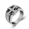 Yiwu Aceon Stainless Steel Mens 2-Tone Iron Sword Maltese Cross Ring