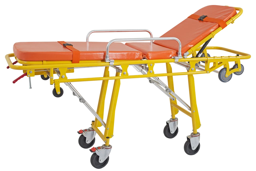 Emergency wheelchair folding ambulance stretcher bed