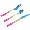 300pcs Weighted Recycle One Use Rainbow Disposable Cutlery