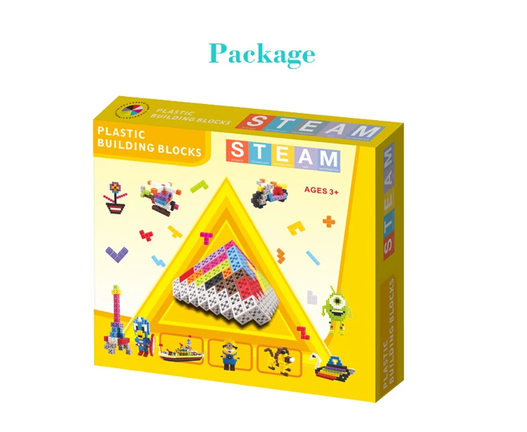 New Design Plastic Colorful Blocks 100 Pcs Construction Building Blocks ...
