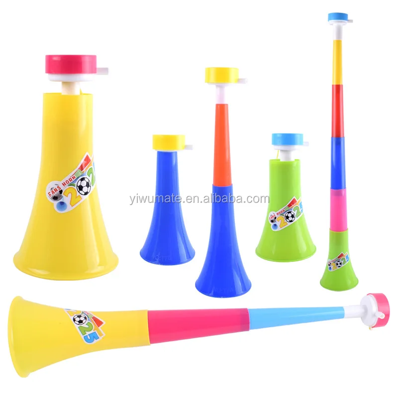 Sports Game Trumpet Toys Three Tone Vuvuzela Stadium Horns Soccer Fans Noise Maker Cheering Props for Football Game Matches 22cm Random Color Fiaoen 