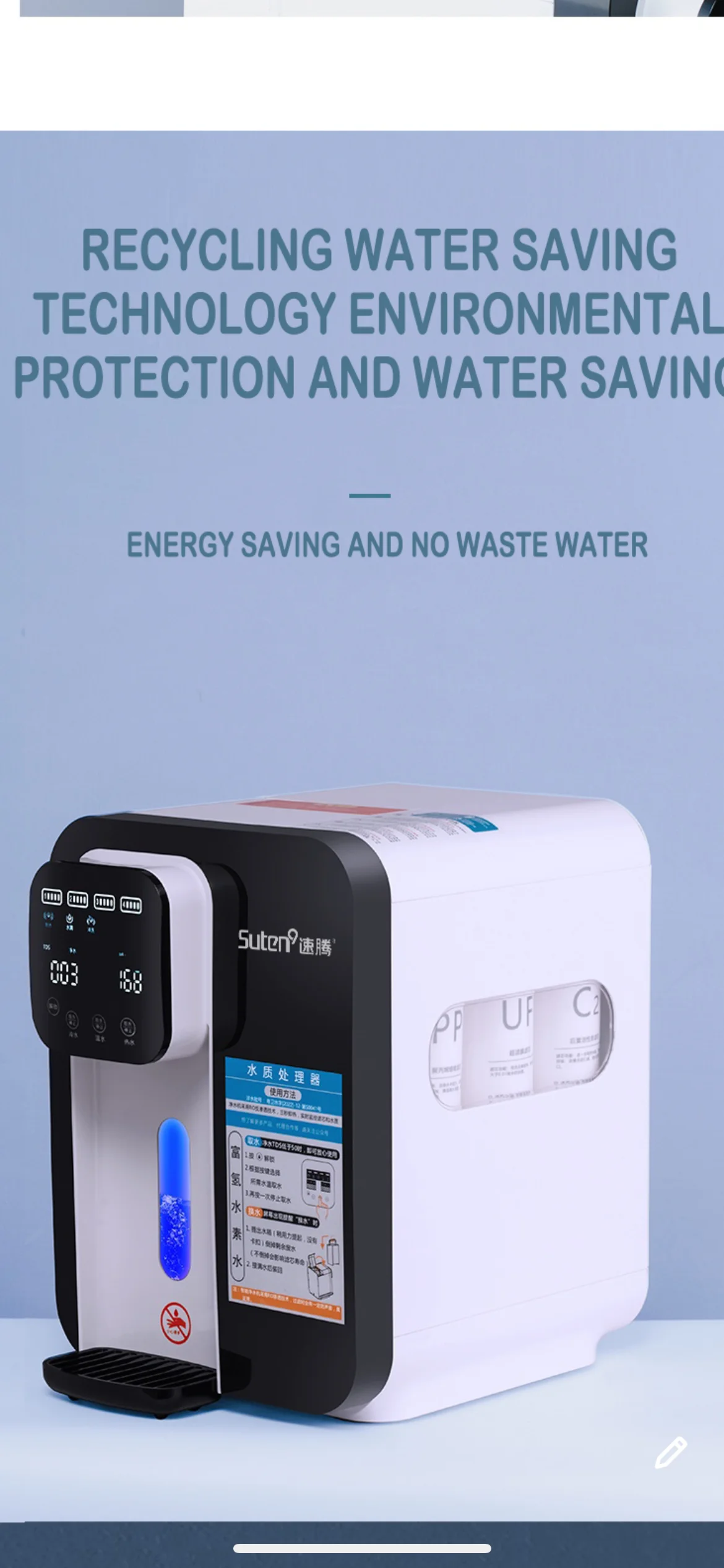 Dispenser Hot Cold Desktop Water Hydrogen Water Filter Or Purifier