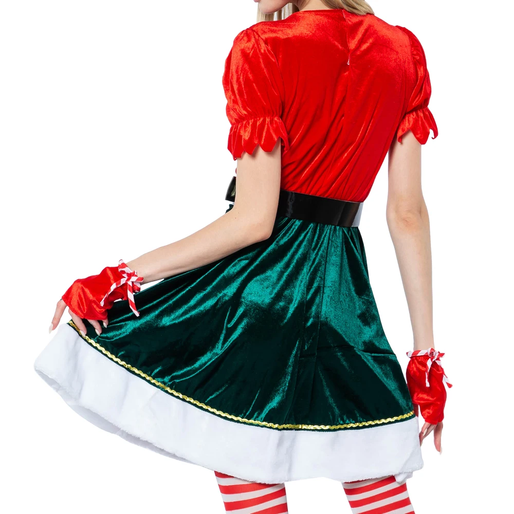 热卖2019 圣诞精灵服装成人女性性感 cosplay 礼服节日服装