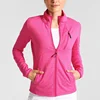 Activewear Workout Women Turtle Neck Zip-up Fleece Coaching Jackets