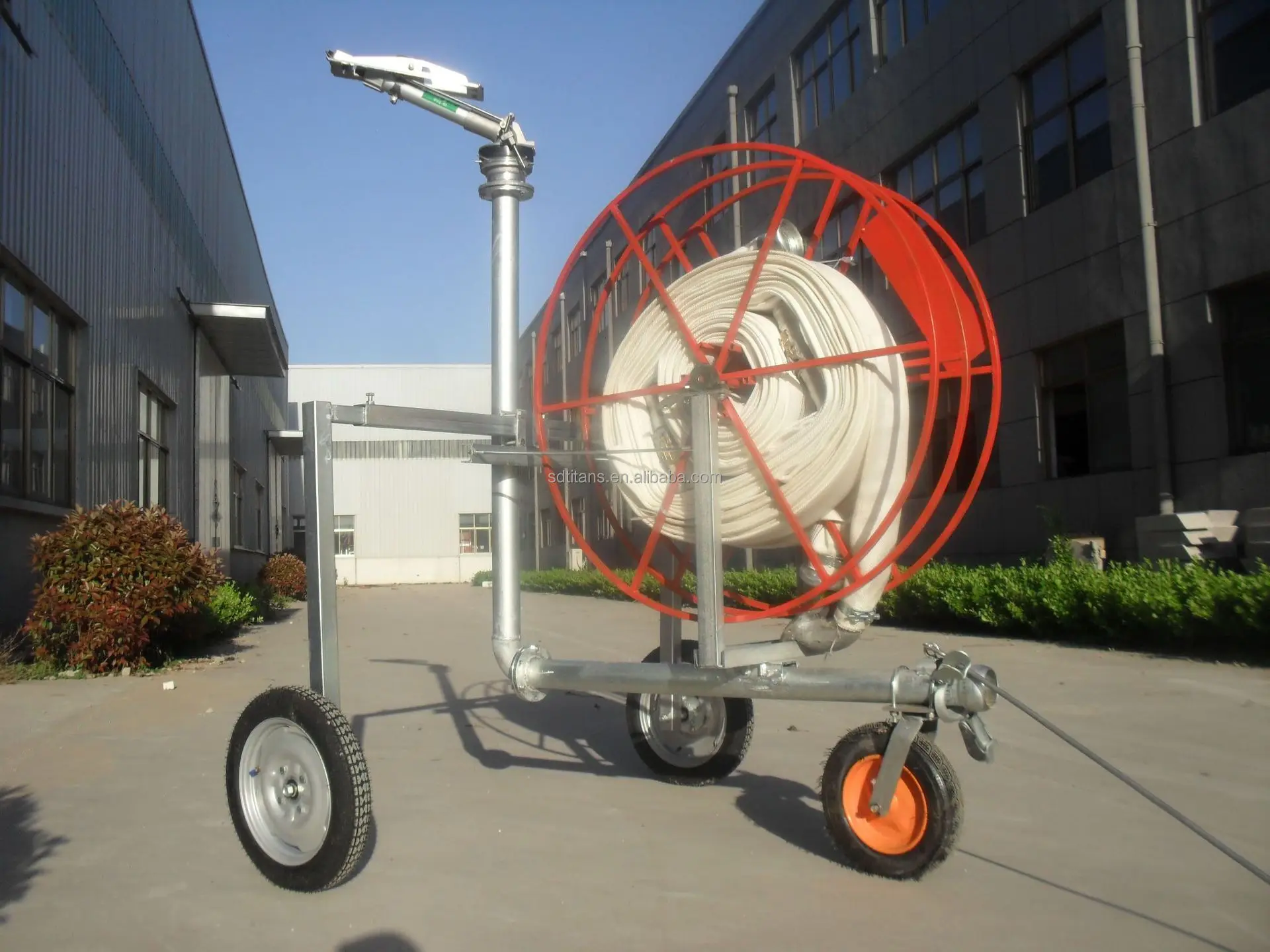 Farm Irrigation System Travelling Hose Reel Sprinkler Irrigation Machine Equipment With Big Rain