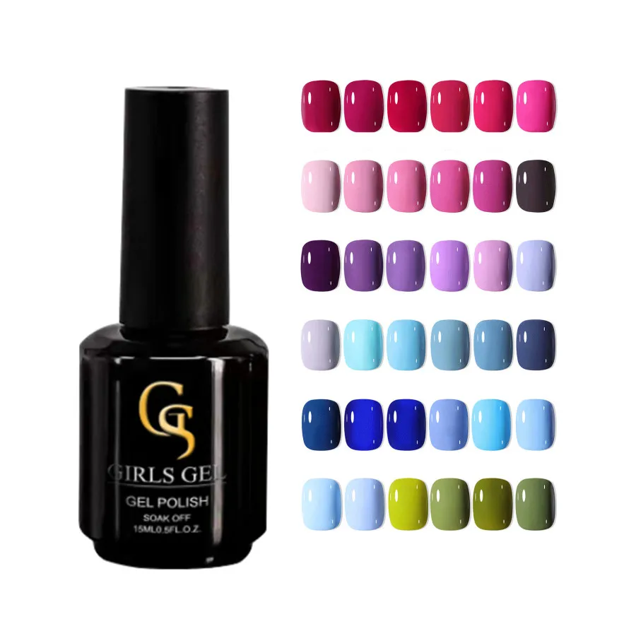 Gs Girlsgel 96 Colors Gel Nail Polish Colorful Soak Off Uv Gel Nail