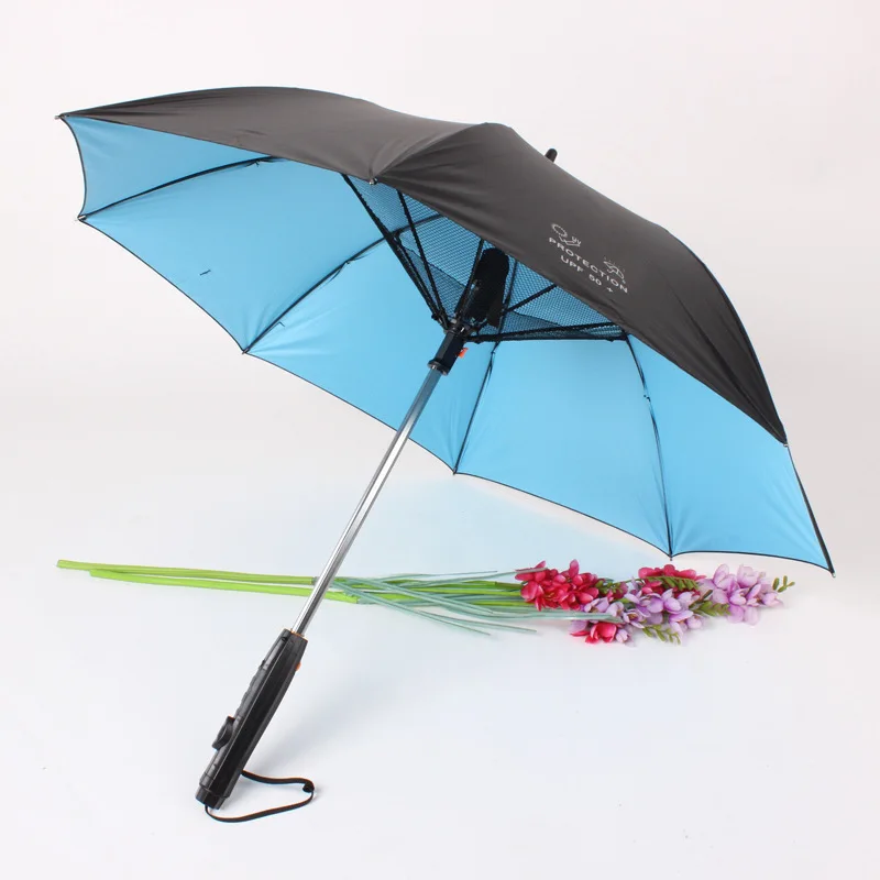 Mist Misting Umbrella With Fan Custom Logo And Magic Red Bottle Water