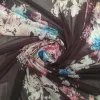 Wholesale 90% polyester 10% spandex soft fabric 4 way stretch mesh print tulle stretch lace fabric