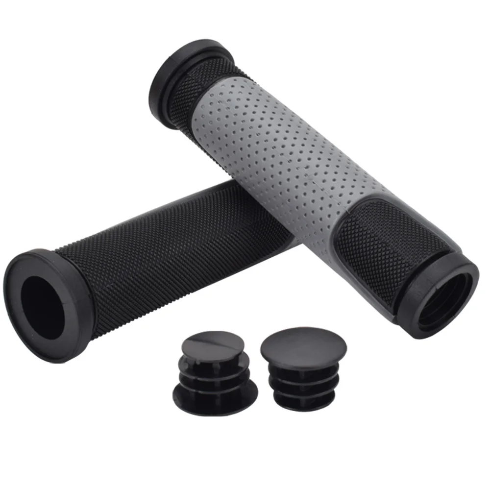 2 Pcs Good Abrasion Resistant Rubber Mountain Bike Grips For Bicycle Handle Grip Bicycle