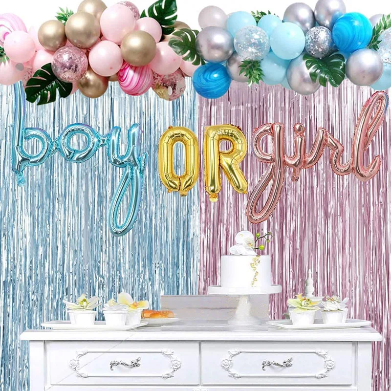 Amazon 1st Baby Gender Reveal Party Supplies He Or She Boy Or Girl Gender Reveal Decorations