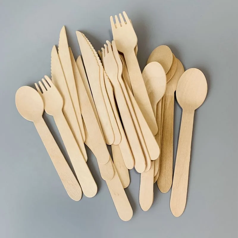 
hot sale disposable wooden cutlery 