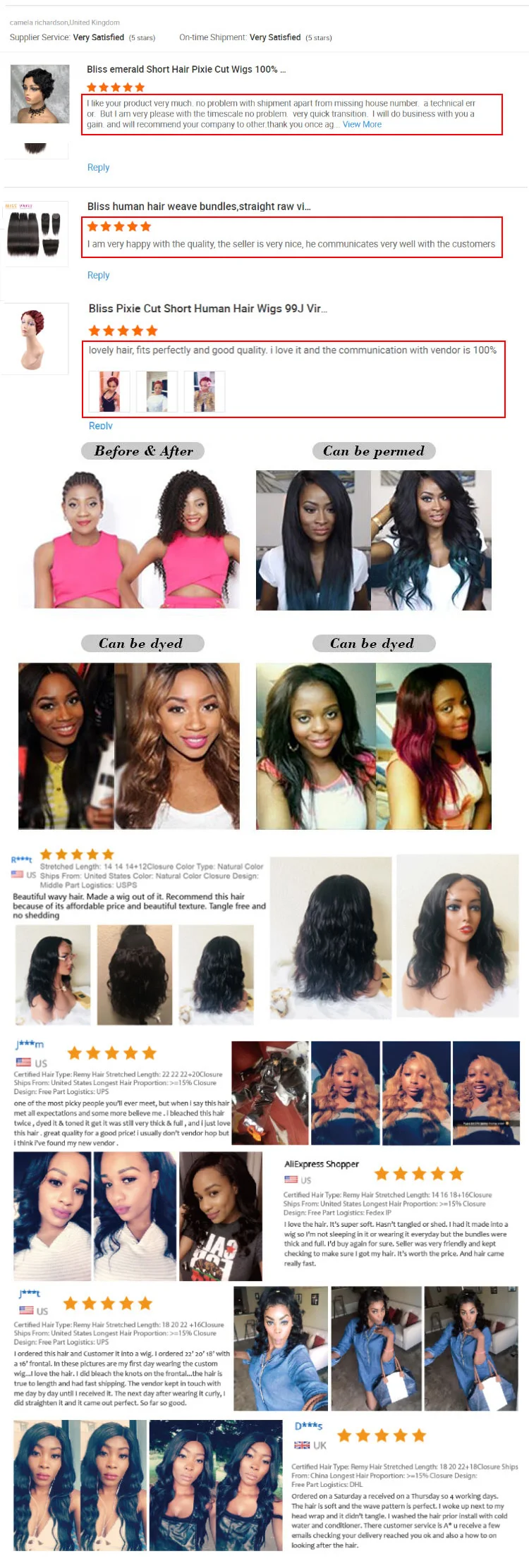 Bliss Emerald 100 Virgin Indian 3in1 3 Bundles Roller Coaster