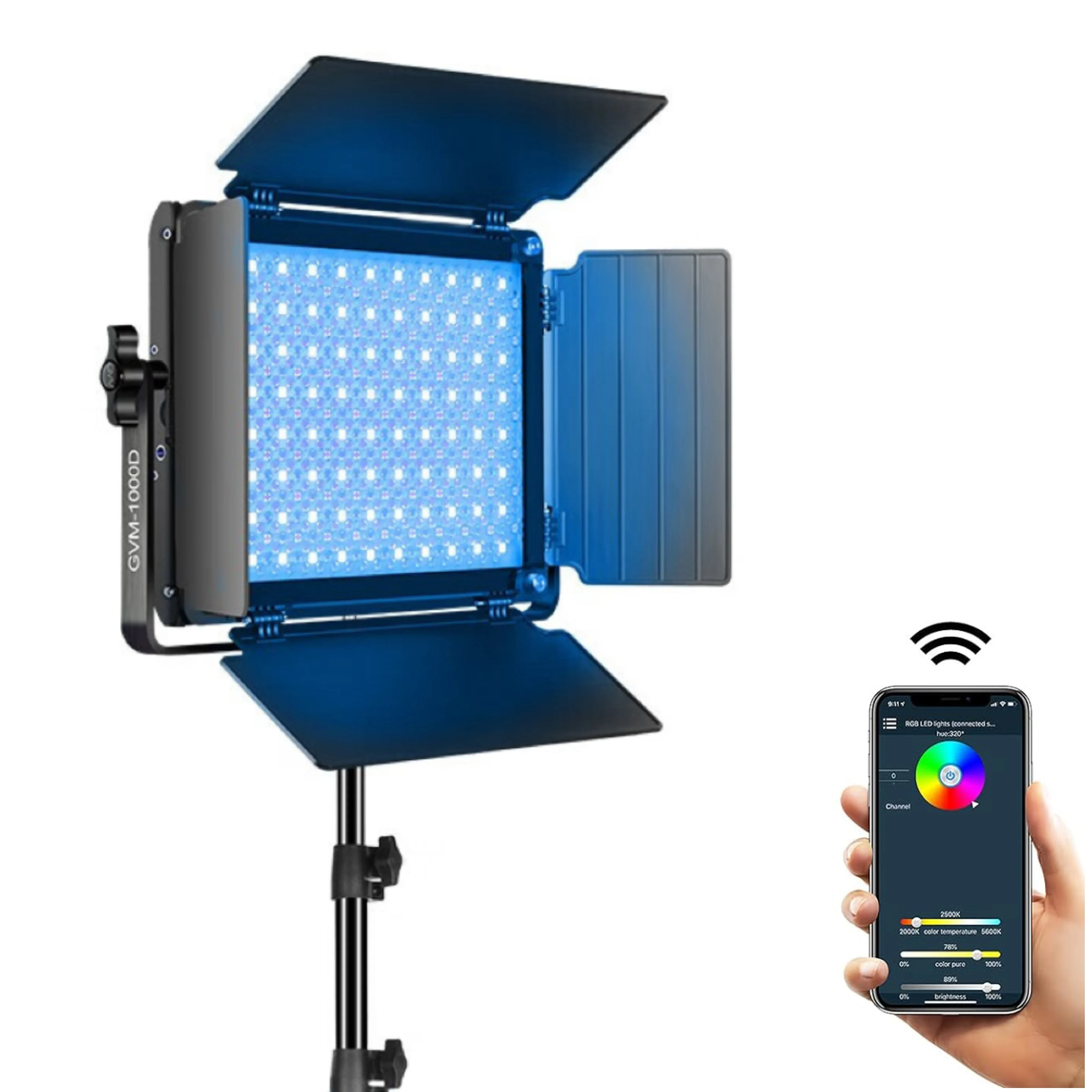 GVM 1000D-RGB LED Studio outlet Video Photography Lighting Kit