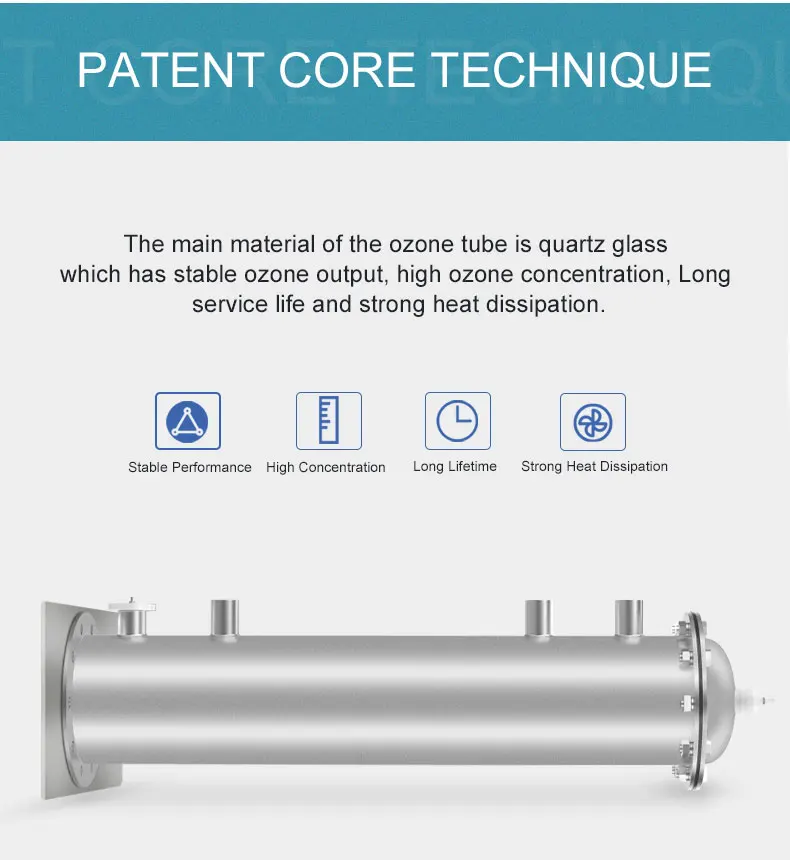Flygoo Adjustable 500G Industrial Quartz Tube Ozone Generator Spare ...