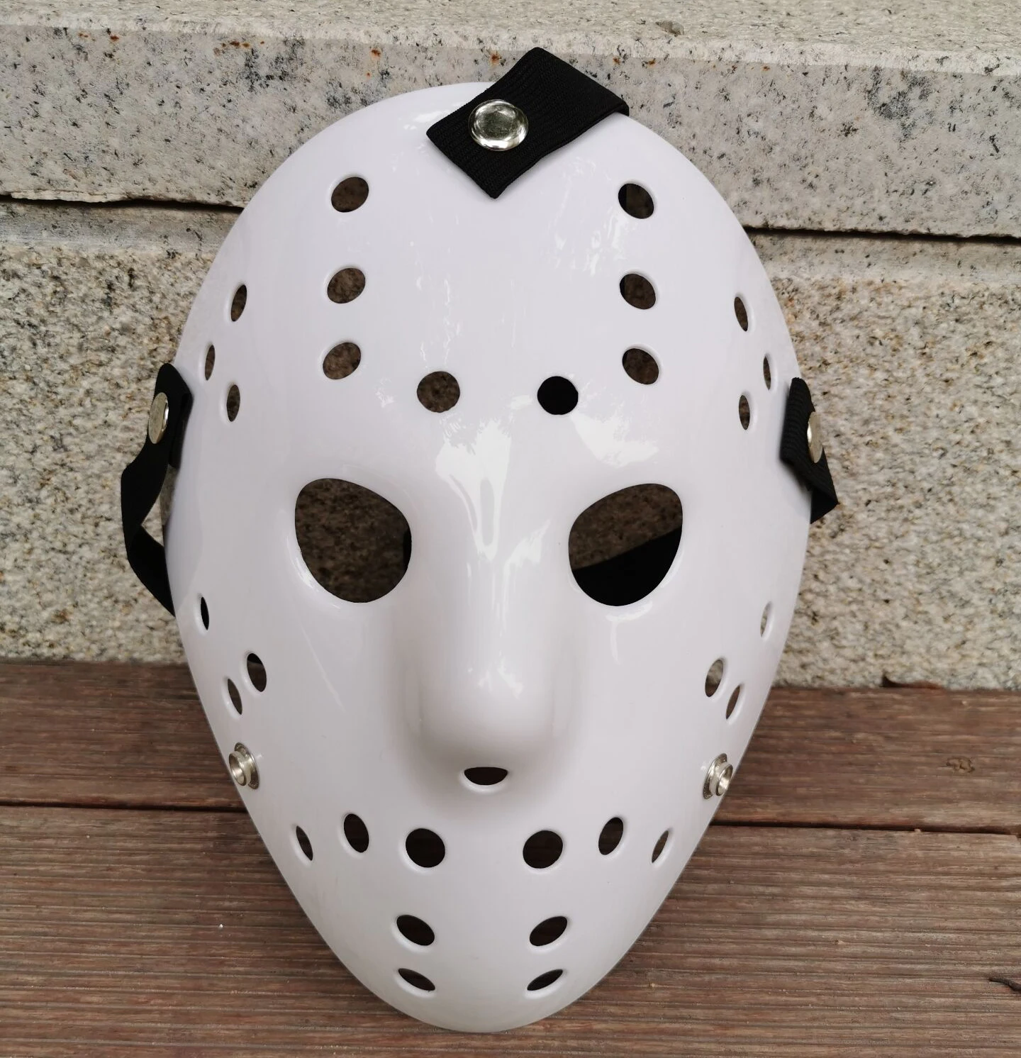 Plastic Halloween Party The Killer Jason Voorhees White Full Face Masks ...