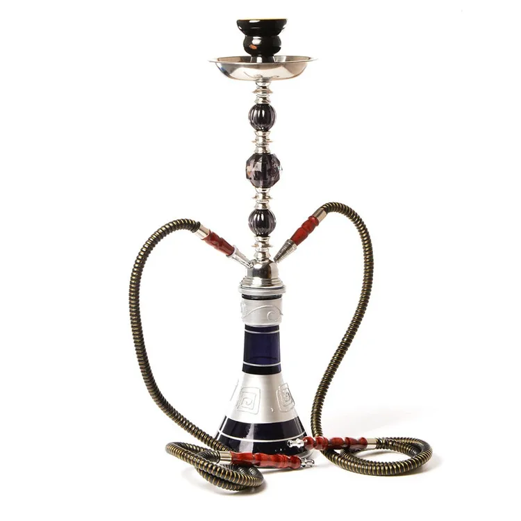 New Wholesale Arab Egypt Hookah Zinc Alloy Popular Golden Glass Vase
