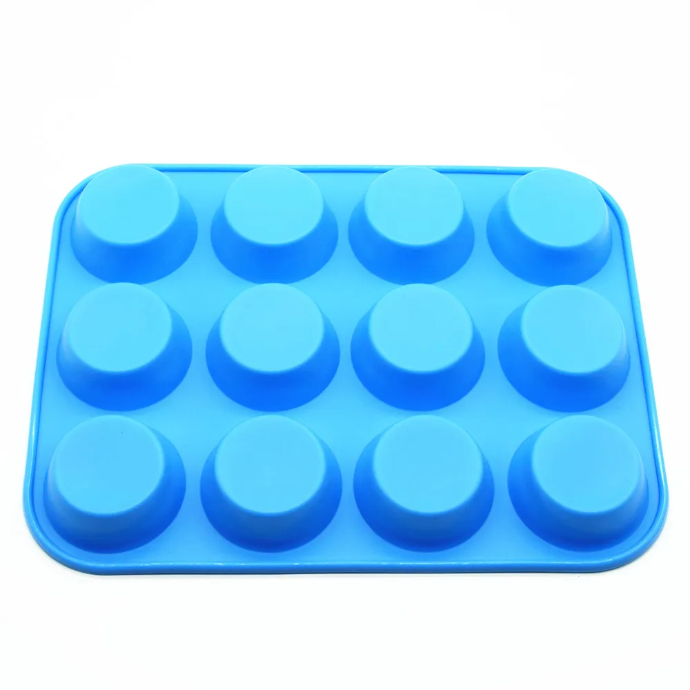 12 Cups Silicone Muffin Pan Non Stick Bpa Free Cupcake Pan Regular Size ...