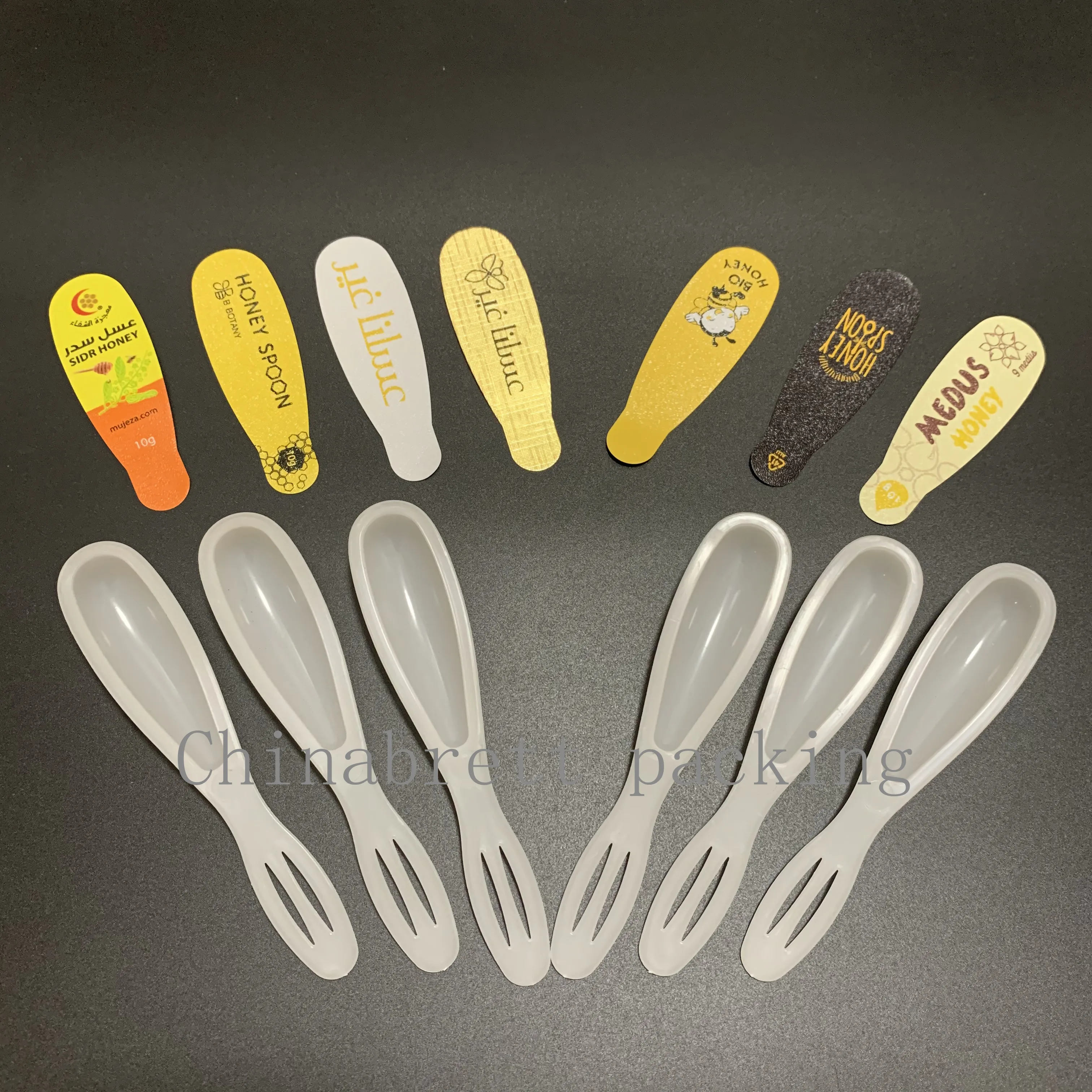 White Color Flatware Fill 7g 10g 10ml Mini Spoon PP Plastic Measuring Honey Spoon