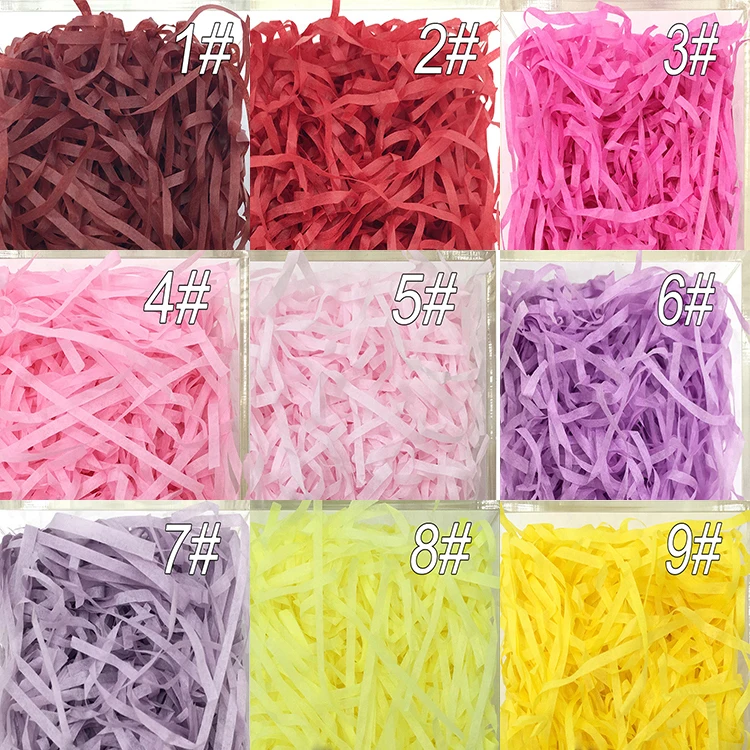 Raffia Gift Box Filler Diy Crafts Multicolor Paper Shred Filler