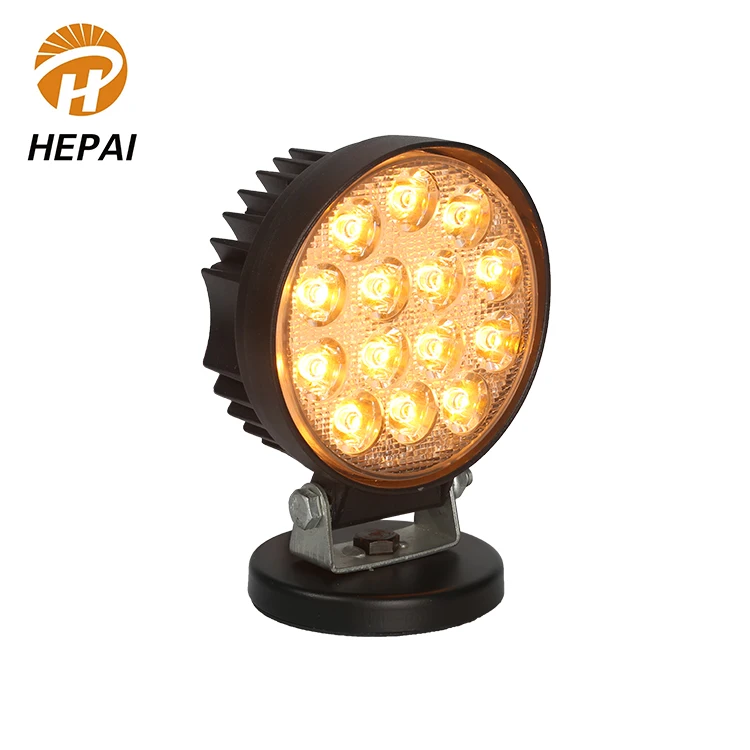 Direct selling price 12v waterproof car flood beam flashing light bulb auto headlight for truck Round Led Work Light