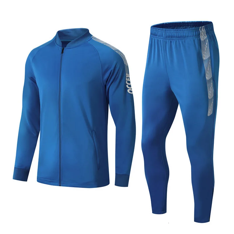 Men's Soccer Wear Club Training Full Zipper Football Tracksuit - Buy ...