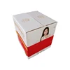 White cardboard corrugated paper carton box with customized logo colored printed