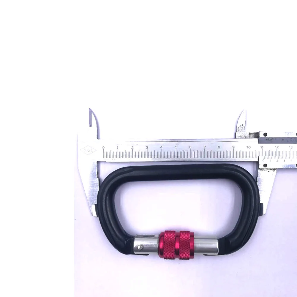 High-Strength Aluminum 7075 Snap Hook Carabiner with Screw Lock Heavy Duty Climbing Hook