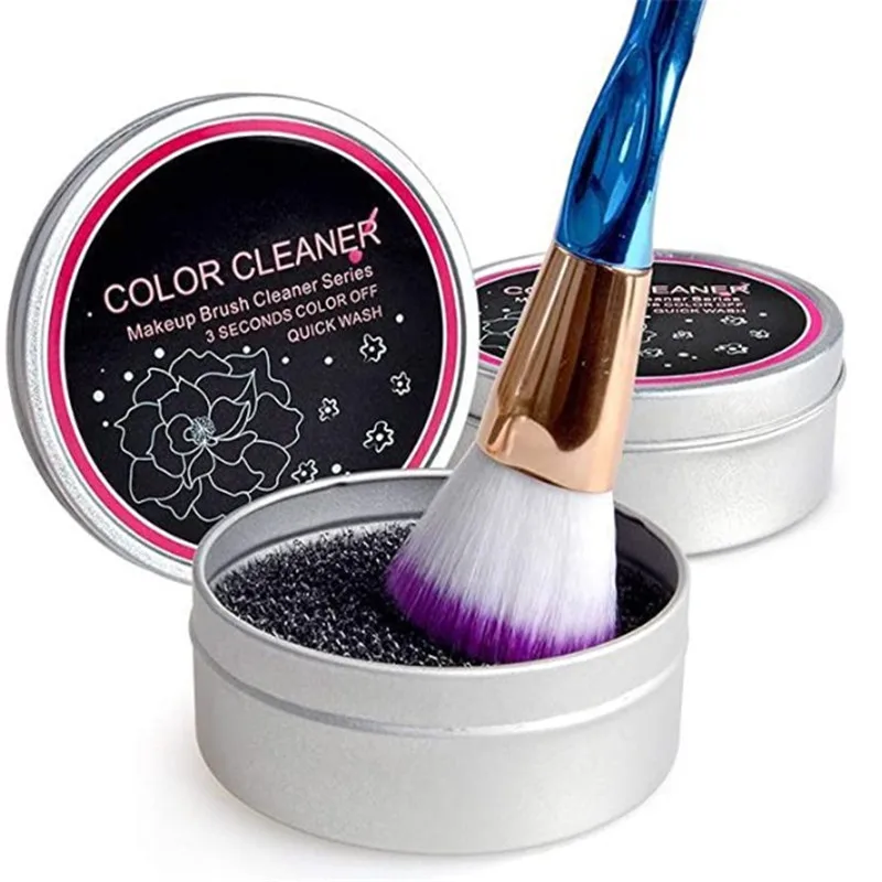 
Makeup Sponge Brush Cleaner Box Cosmetics Sponge Powder Remove Eyeshadow From Clean Tool 