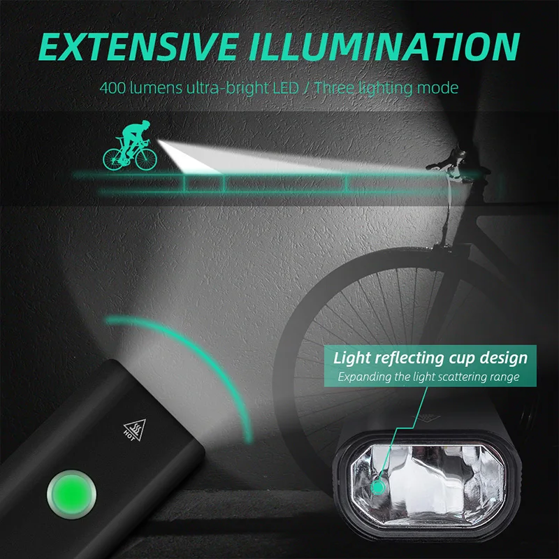 Victgoal Led Bike Light Usb Rechargeable Bike Light Set Front Led Rear