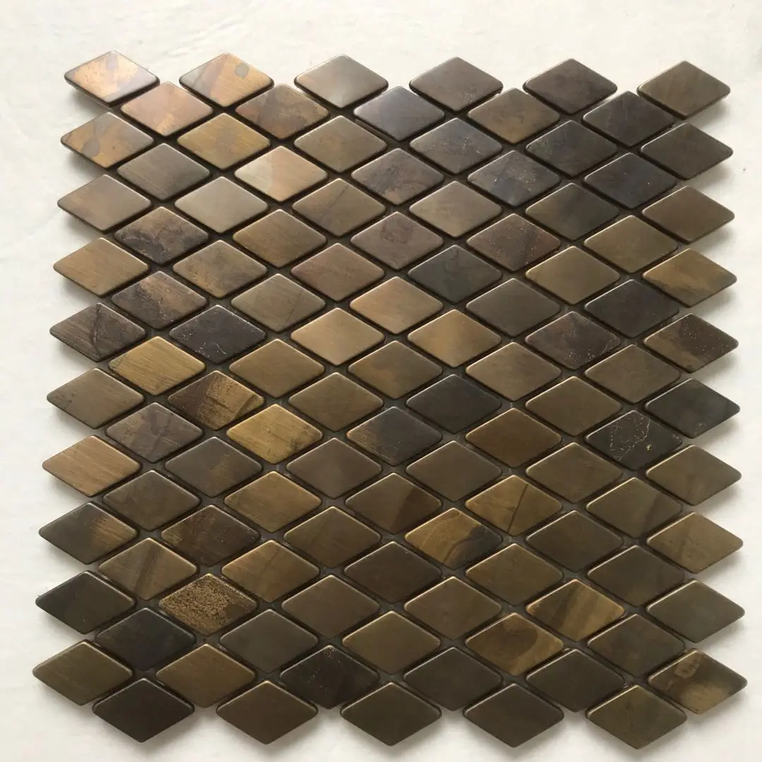 Diamond bronze copper mosaic tiles